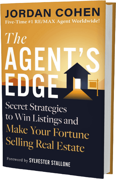 The Agent's Edge hardcover book by Jordan Cohen — Secret Strategies to Win Listings and Make Your Fortune Selling Real Estate, foreword by Sylvester Stallone